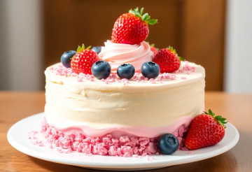 AI generated image of create a sweet cake with spinrkle